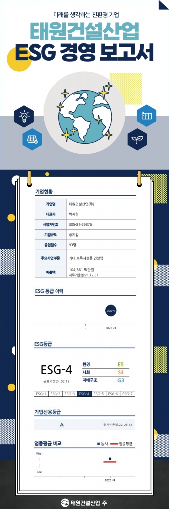 ESG 경영 결과 [태원건설산업]